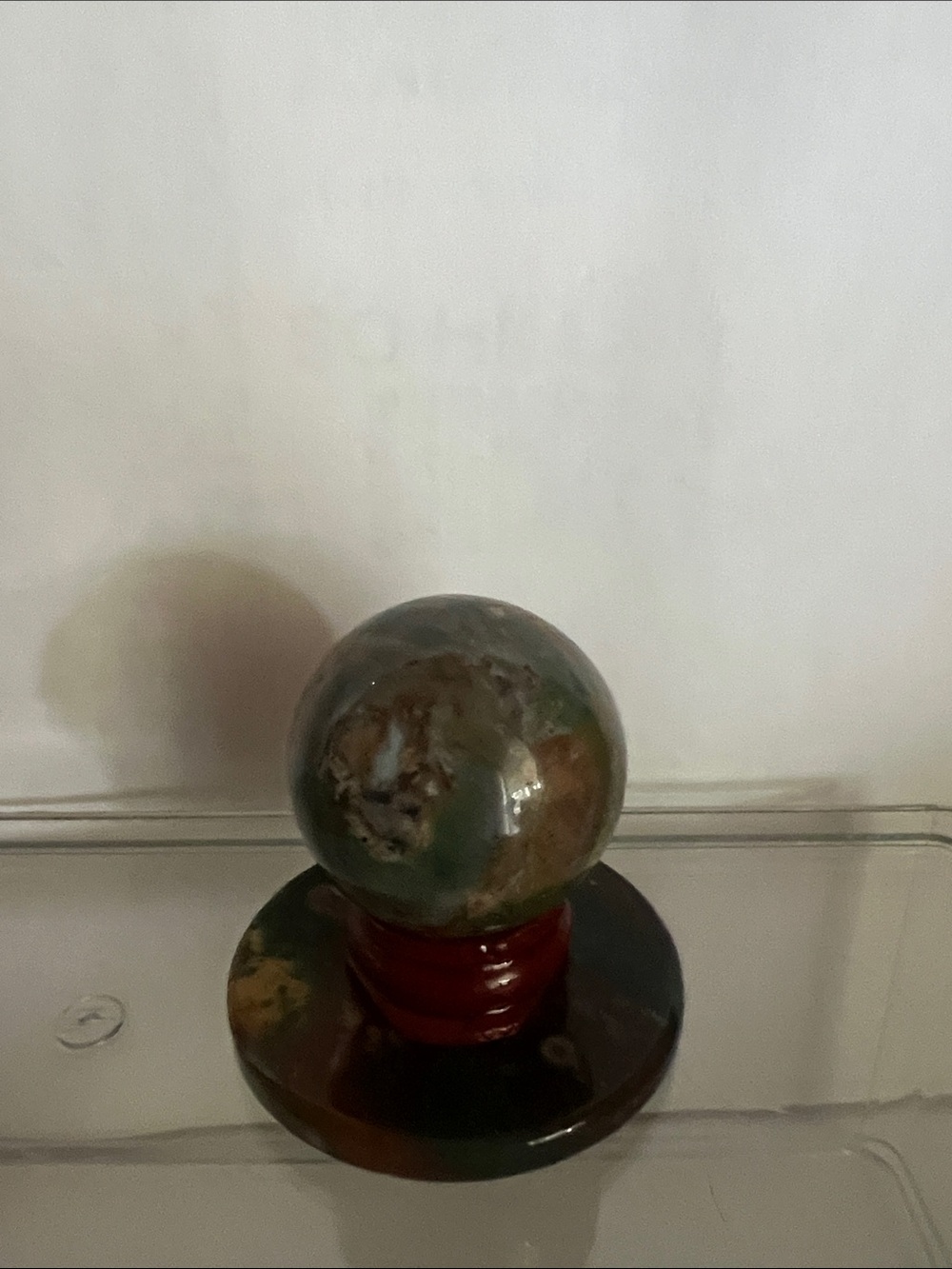 Moss Agate Fancy Jasper Sphere and Disc